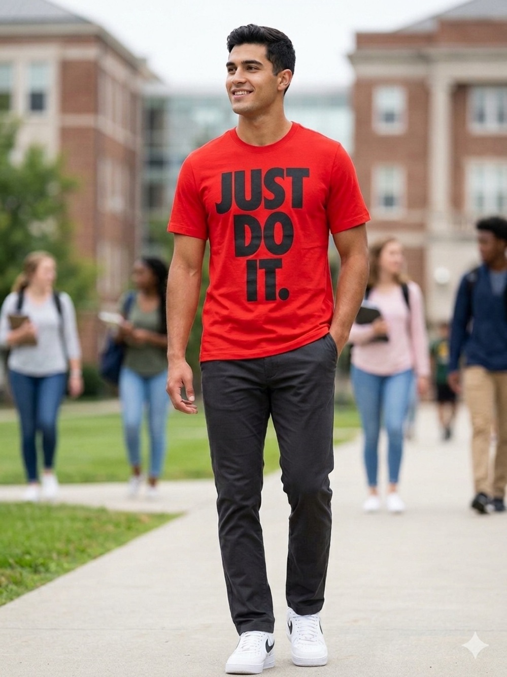 NWOT Nike Men's XL Just Do It Graphic Tee Shirt Red